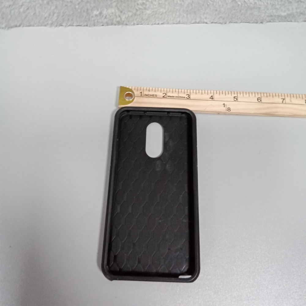 Black Rugged Smartphone Case Honeycomb Shockproof Matte Protective Cover 6x3in - Picture 4 of 4